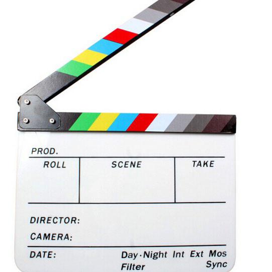 

Profesional Clapper Board Colorful Acrylic - White