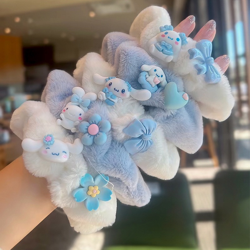 IKAT RAMBUT POMPOM CINAMOL AESTHETIC/ KUCIRAN RAMBUT POM POM