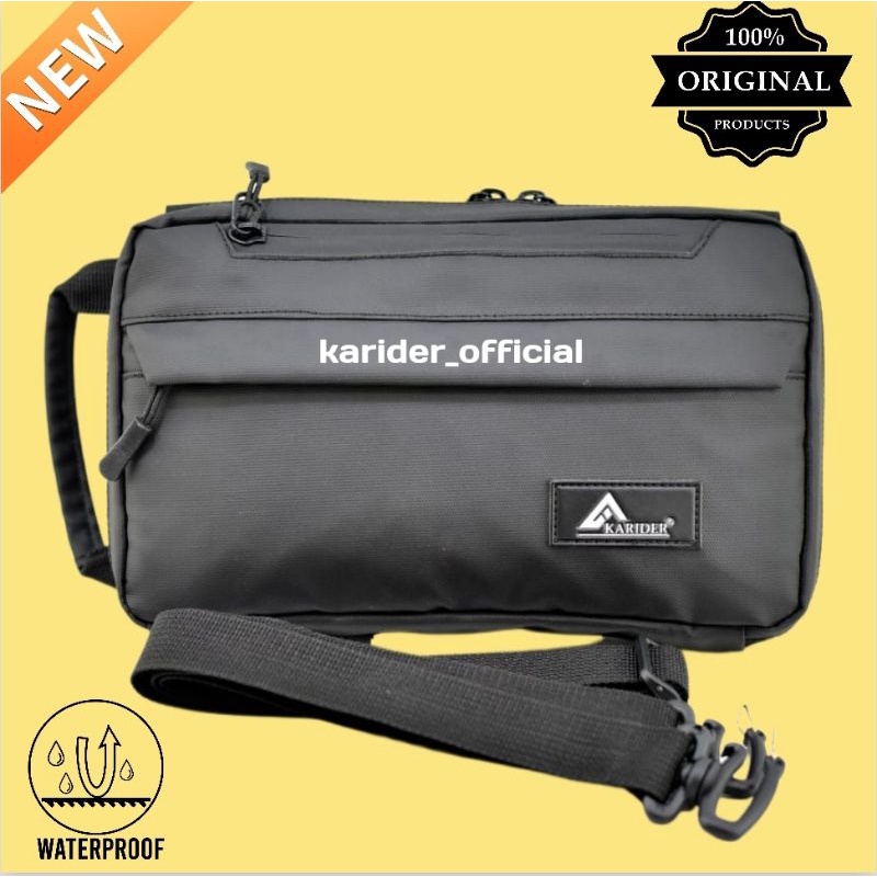 tas selempang waistbag dan handbag karider anti air waterproof pria wanita real