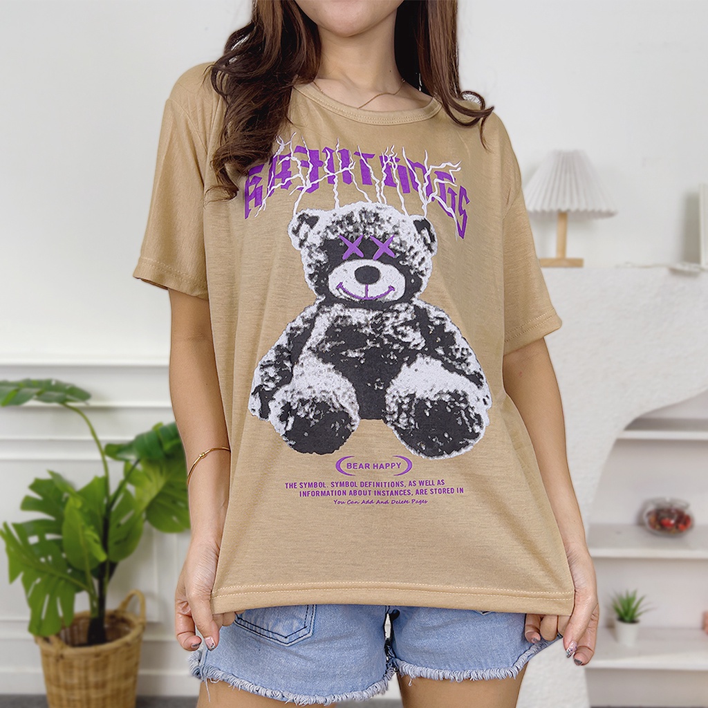 AFI - EC - Kaos Oversize Wanita Snow Bear (LD 106, P 65)