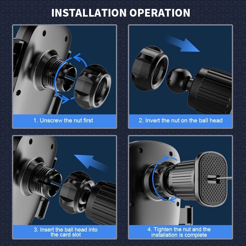 Bracket Klip Gravitasi Mount Ac Mobil Holder Handphone Universal Multifungsi Rotasi 360 ° Holder Handphone Universal Dapat Diputar Untuk Mobil