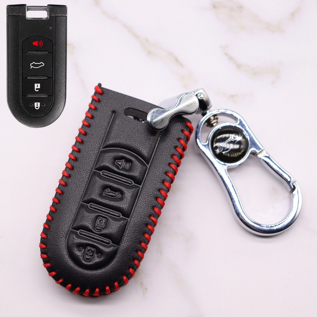 Casing Kunci Remote Mobil Keyless Bahan Kulit Untuk Perodua Bezza / MYVI / Aruz