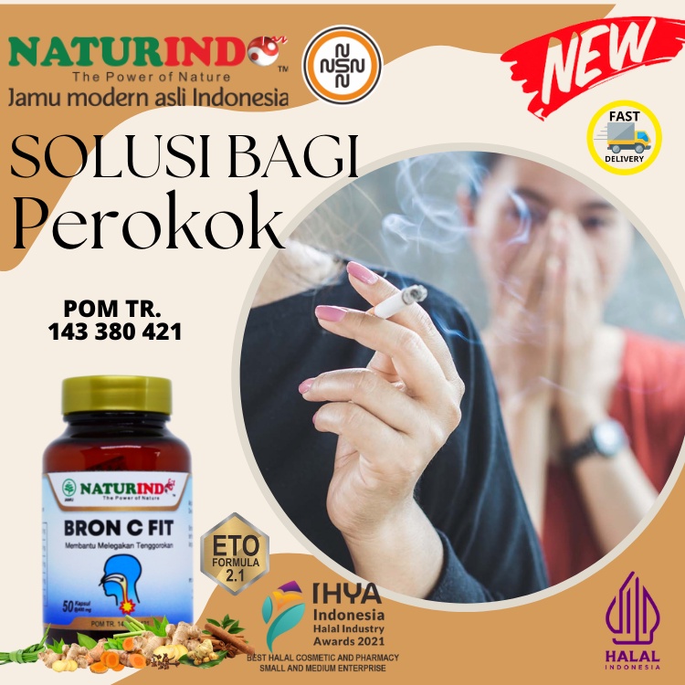 Naturindo Bron C Fit Obat Perokok Gurah Detoks Paru Bron c fit Naturindo