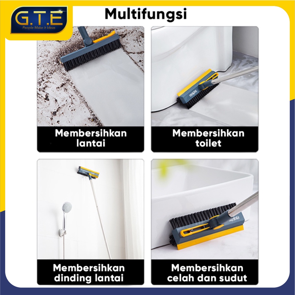 GTE | SIKAT DORONG LANTAI KAMAR MANDI | ALAT SIKAT TOILET SIKAT GAGANG KAMAR MANDI