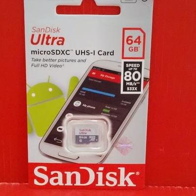 Memory Card MicroSD Micro SD Sandisk Ultra Class 10 64G |Microsd 64gb