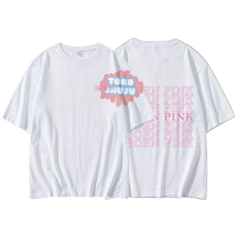 ( Versi ) Kaos Wanita Rose BP Bornpink Konser 7 Baris sablon Belakang