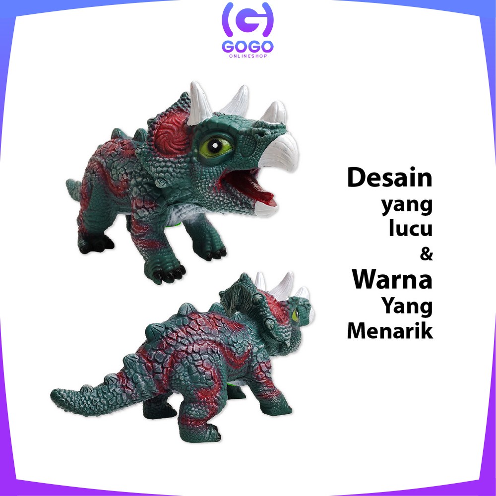 GOGO-M263 M265 Mainan Figure Dinosaurus T Rex Jurassic World / Brontosaurus Maenan Edukasi Dino Toys Animal Figur