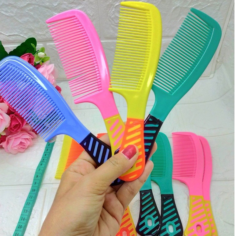 Sisir Rambut Motif GARIS / Sisir Gagang / Sisir Murah Meriah