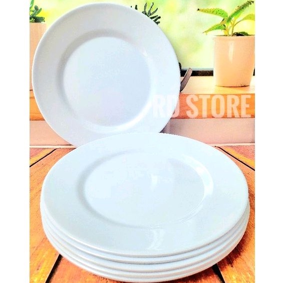 promo 6.pcs piring ceper saji 26.cm 10.inc melamine polos