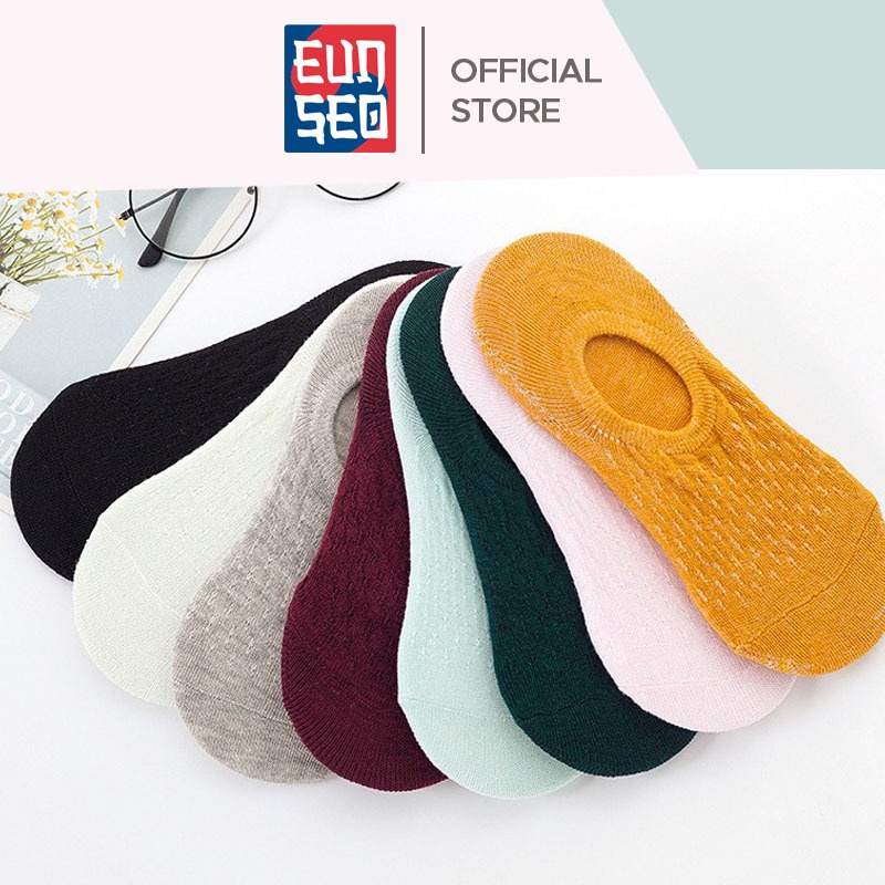 EUNSEO Kaos Kaki Wanita Dibawah Mata Kaki Polos Kaoskaki Pendek Pria Wanita Import Fashion Korea