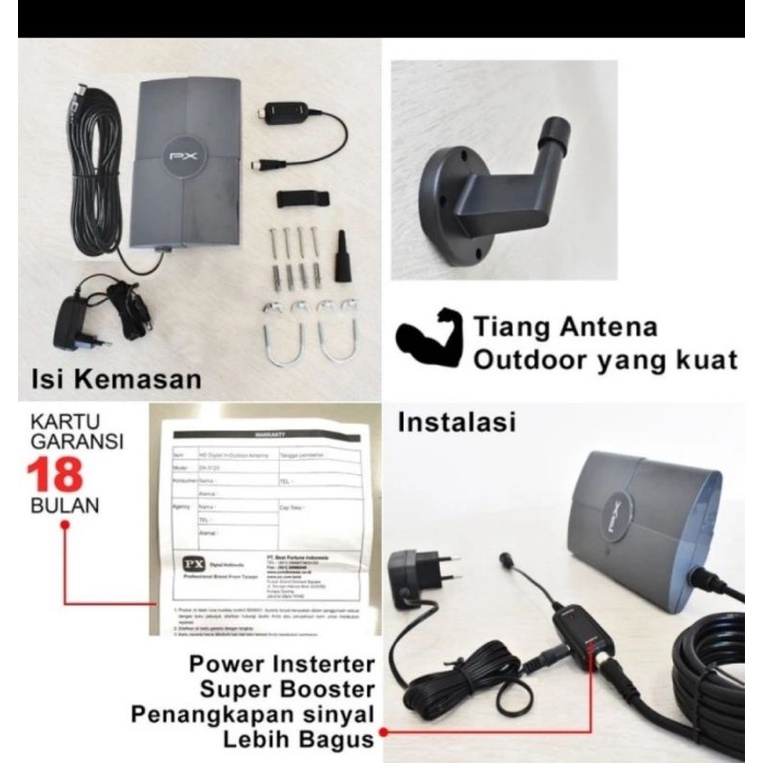 PX Antena TV Digital DVBT2 Indoor/ Outdoor/ Antenna TV PX Digital DA5120