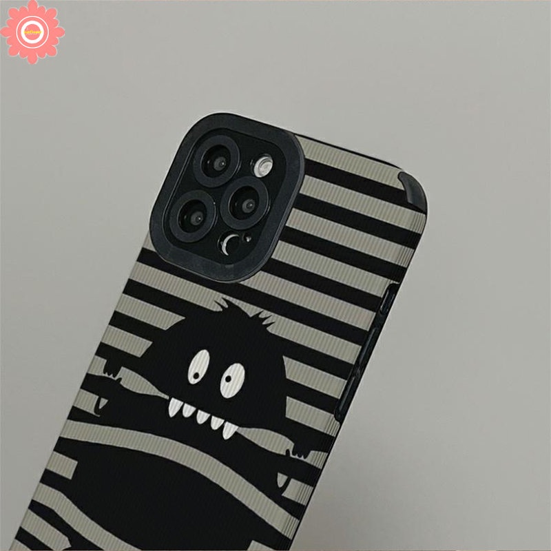 Soft Case Silikon Tekstur Kulit Monster Kecil Untuk iPhone 7Plus 11 14 13 12 Pro Max XR 7 8 Plus X XS Max 14Pro Max