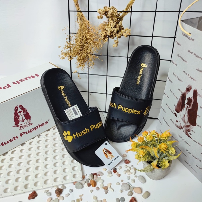 SANDAL SENDAL HUSH PUPPIES SANDAL SLIDE SLIP ON PRIA DAN WANITA KULIT