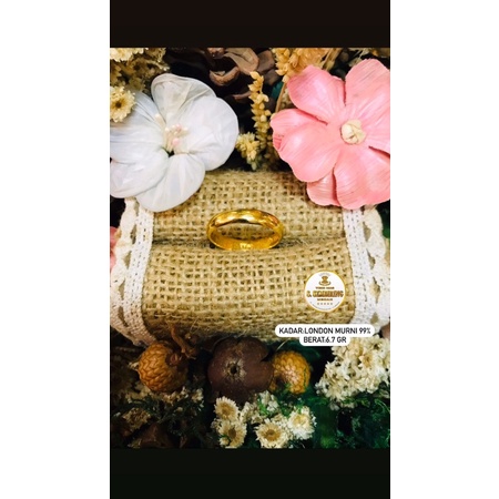 Cincin belah rotan mas London Murni