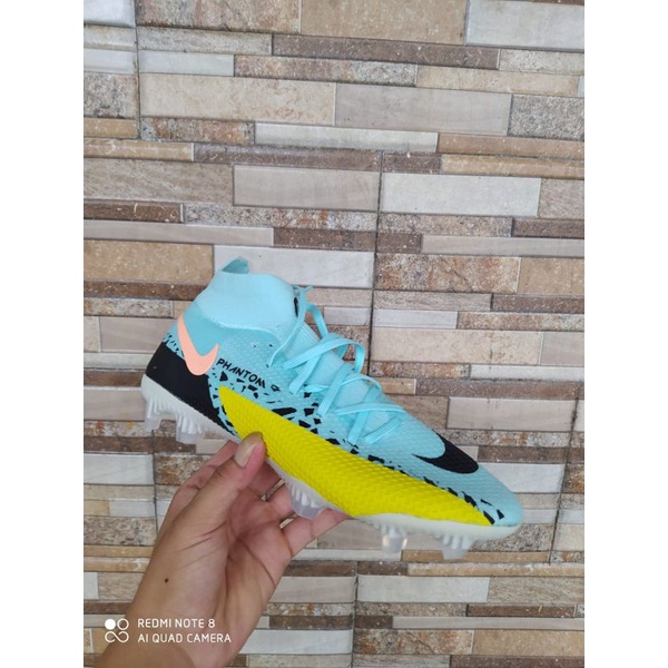 SEPATU BOLA NIKE PHANTOM GT2 HIGH GLACIER ICE BLACK YELLOW DF-SEPATU BOLA NIKE-SOCCER