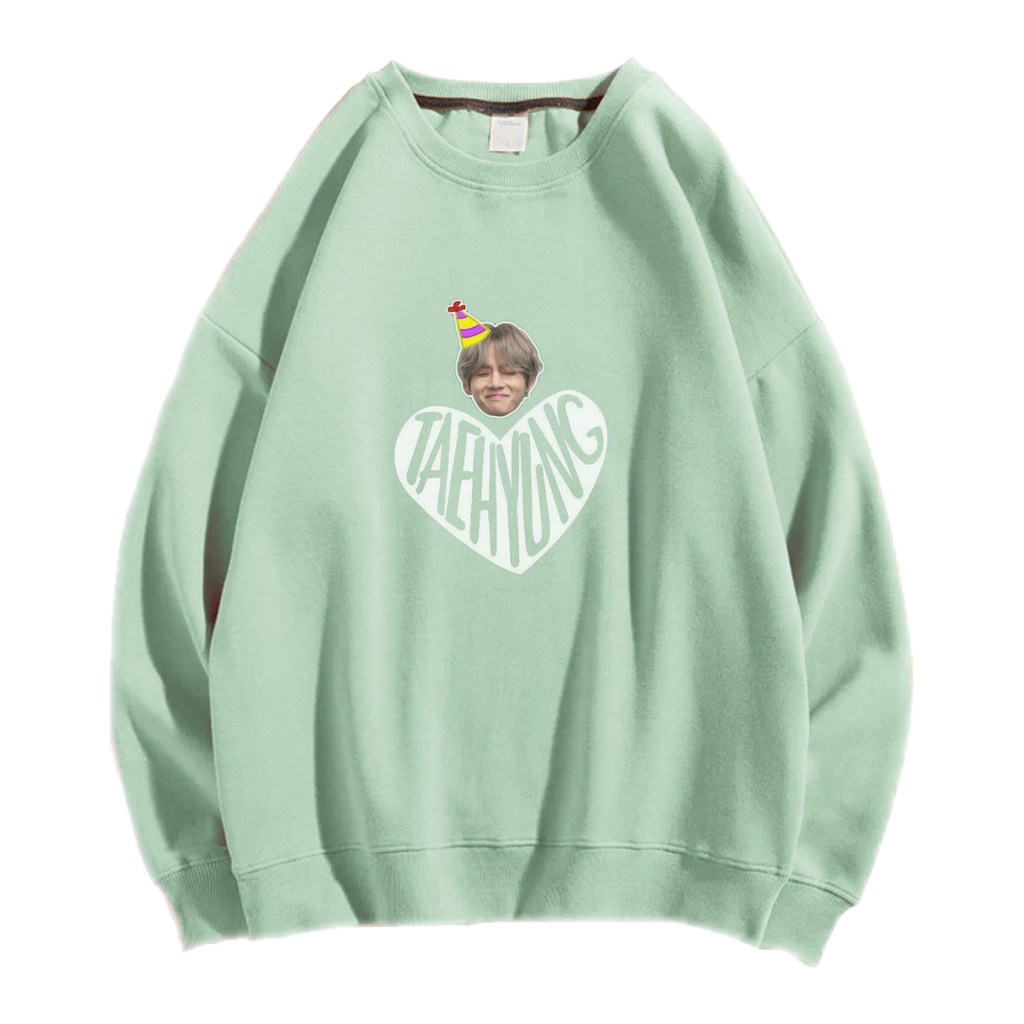 LOVE TAEHYUNG SWEATER SWITER CREWNECK PRIA WANITA OVERSIZE Size M-XXL ANAIRA