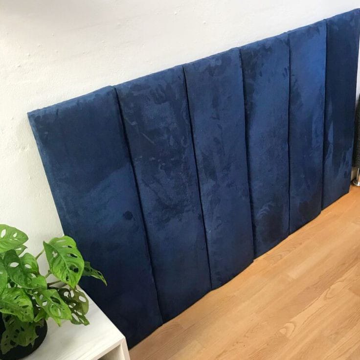 Headboard Wall Panel/ Wallpaper 3D foam Senderan Kasur Persegi Panjang Kain. Bludru Quantico Uk. 60x