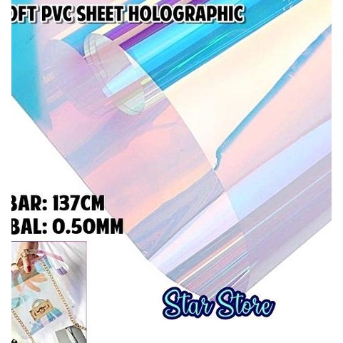 

Plastik Mika Lentur PVC Super Hologram Lebar 137cm / Tebal 0.50mm