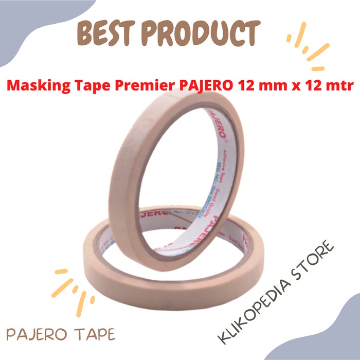 

Masking Tape PAJERO Premier / Isolasi Kertas 12 MM x 13 Yard