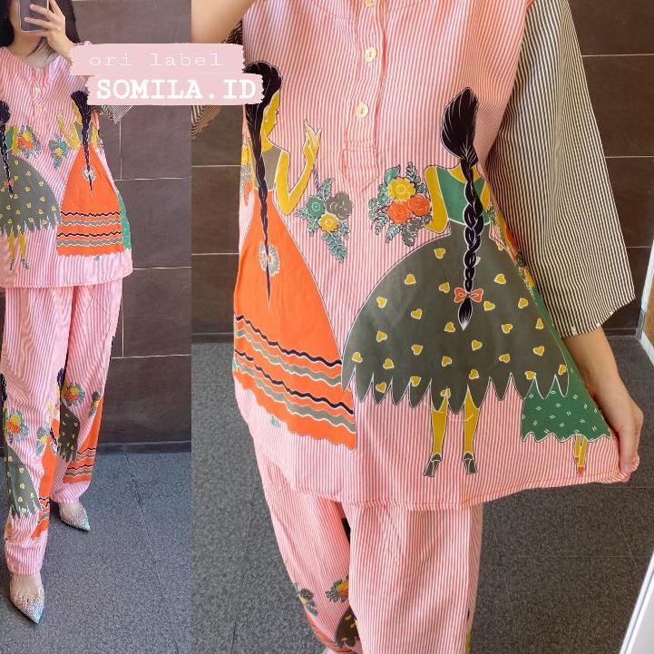 BIG PROMO GROSIR KULOT ONE SET TERBARU BUSUI JUMBO RC ASMARA LENGAN 7/8 PANJANG PIYAMA BATIK BU TEJO