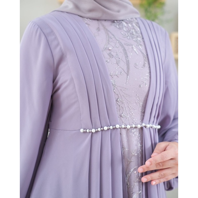 New Gamis Tulle Brokat Full  Panyet Kombinasi Ceruty - Gamis Modren Ceruty - Gamis Pesta - Gamis Kondangan Kekinian - Gamis Mewah Harga Promo - Gamis Lebaran 2022