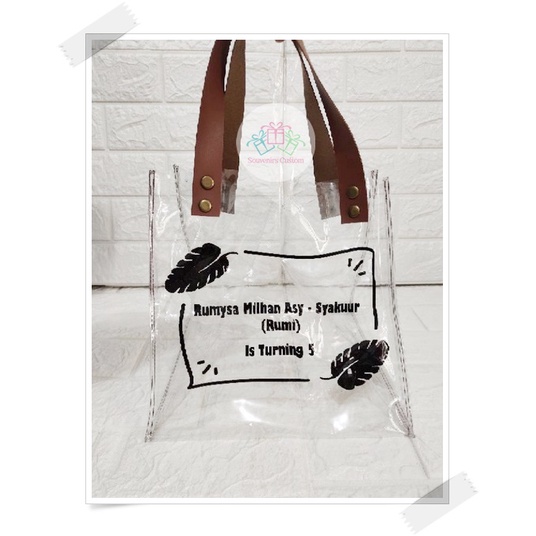 Tas Mika Bening Transparan Tebal, Souvenir Ulang Tahun, Hampers Aqiqah, Tas Snack Ultah Kue Lebaran