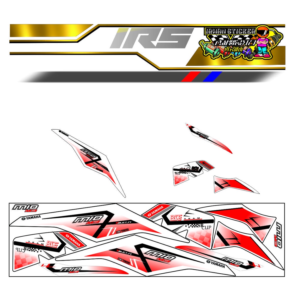 stiker mio m3 striping mio m3 stiker mio m3 Lis Variasi Motor Mio M3