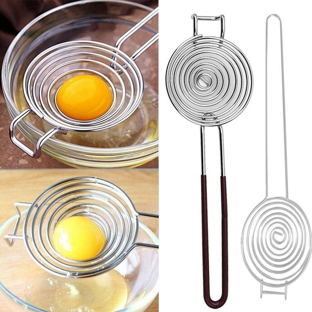 Preva Pemisah Putih Telur High-quality Alat Dapur Spiral Stainless Steel Dengan Corong Gagang Panjang