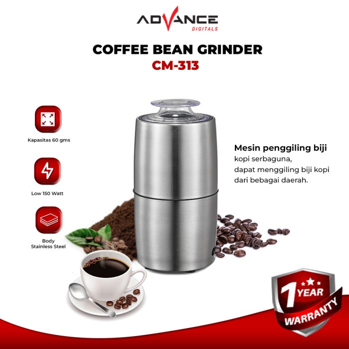 Grinder Coffee Bean Grinder Advance Cm-313 Alat Penggiling Biji Kopi