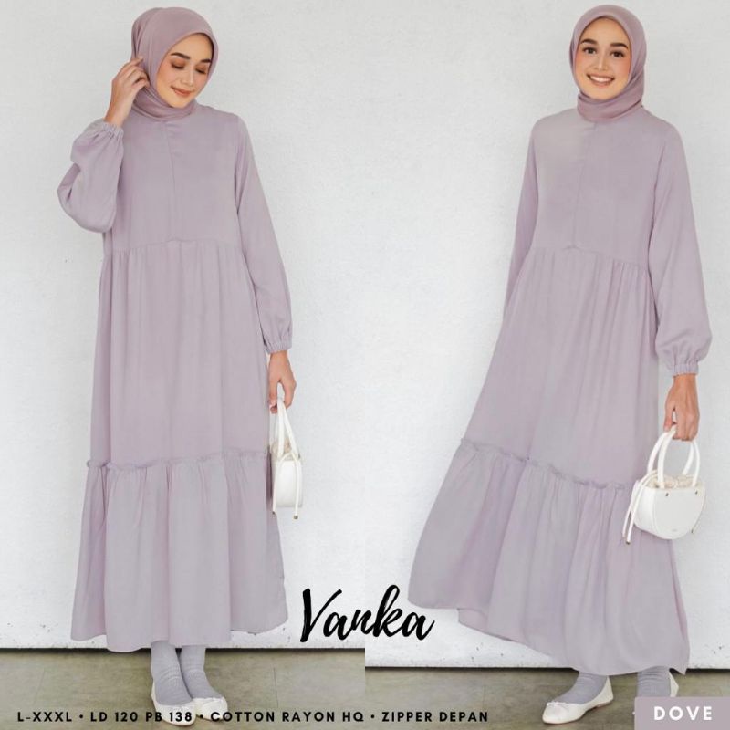 (BISA COD)VANKA GAMIS MIDI TERBARU