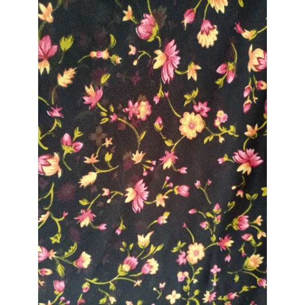 kain sifon motif bunga kecil