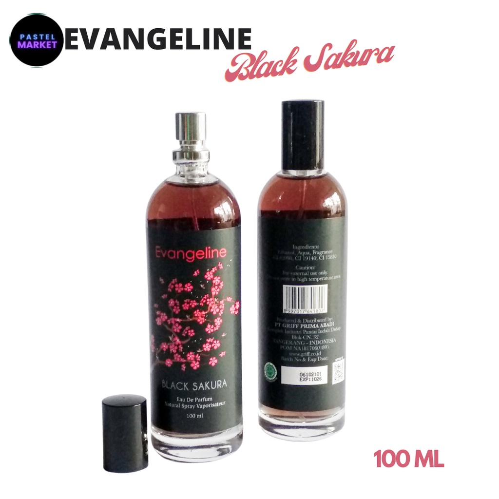 Pastel Market Parfum Wanita Tahan Lama 24 Jam An Minyak Wangi Evangeline Black Sakura
