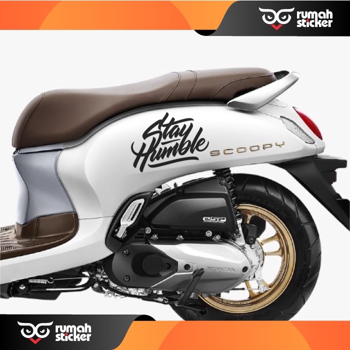 STICKER STIKER CUTTING BODY VESPA SCOOPY GENIO DLL STAY HUMBLE