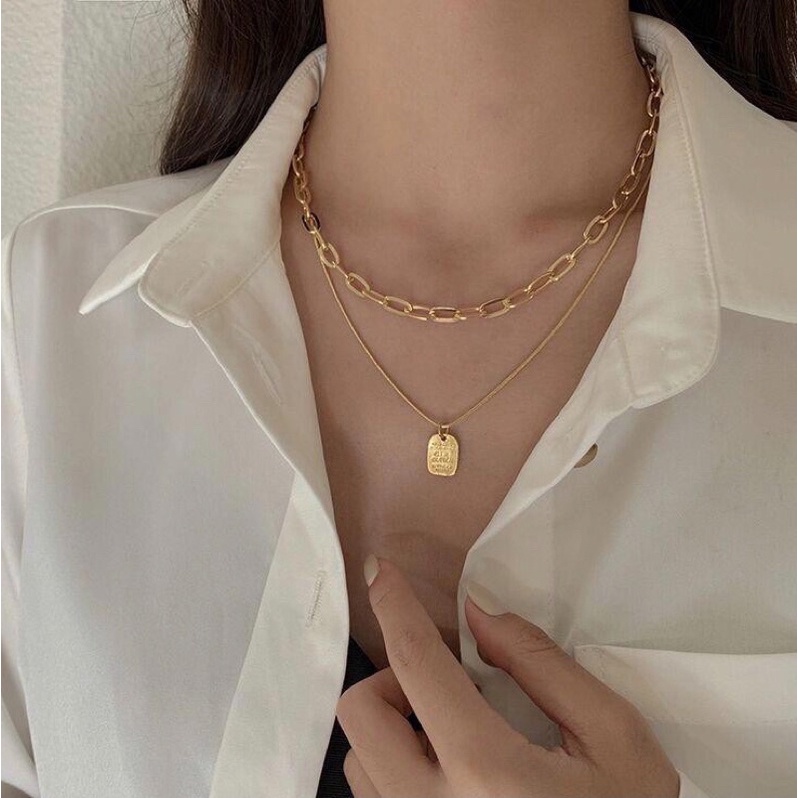 Geulise - HARVEY NECKLACE | Layered Necklace Kalung Layer Kalung Hijab