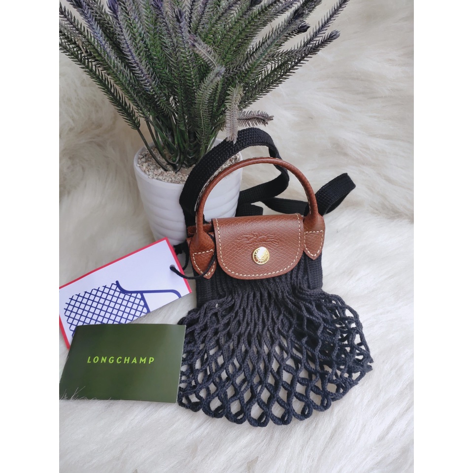 Tas LC Le Pliage Filet Top Handle Bag in Black,white,candy pink