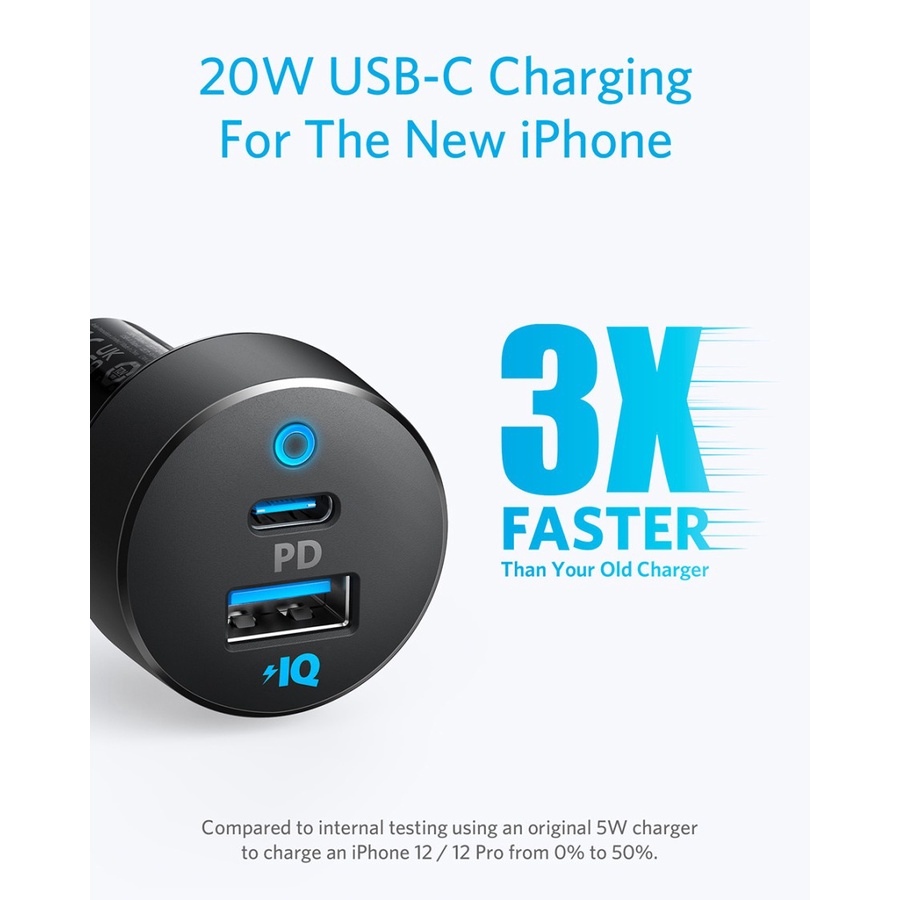 Car Charger Anker PowerDrive PD 2 USB-C / USB-A A2732 - ANKER A2732HF1