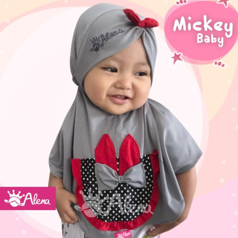 Jilbab alena anak Bayi Mickey