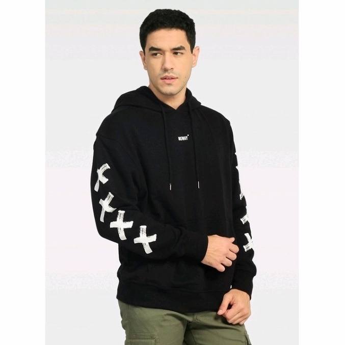 SWEATER HOODIE MGEE MGWAY YAMATO C003 - BLACK