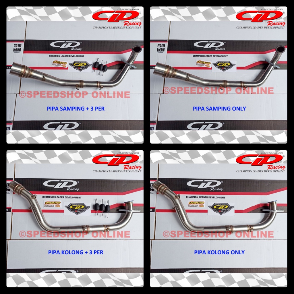 PIPA/LEHERAN/HEADER/SELANG/LEDENG KNALPOT CLD RACING BEAT 2020 2021 2022 GENIO SAMPING/ATAS/BAWAH/KO