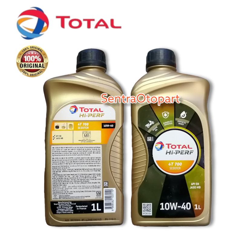 Oli total hi perf 700 scooter matic 10w 40 1 liter