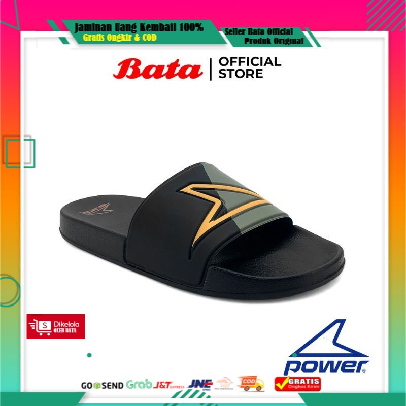 Brand Original Bata Power by bata sandal pria Cronos black - 8716265