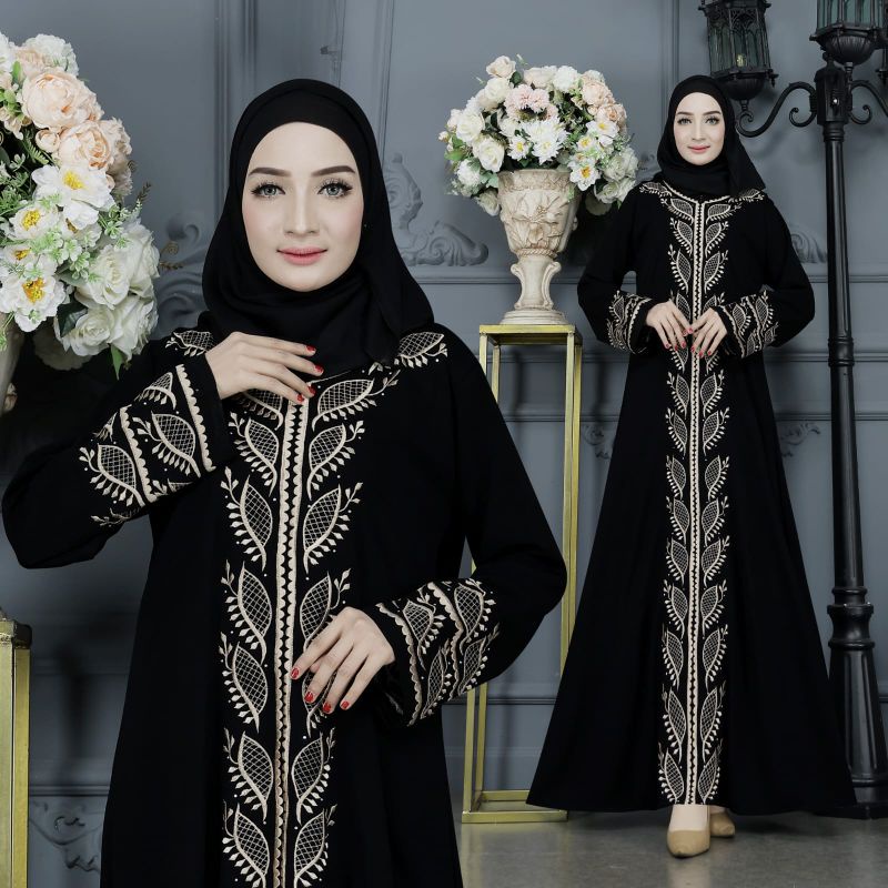 MUZA ABAYA HITAM BORDIR MUMTAZ (BUSUI)