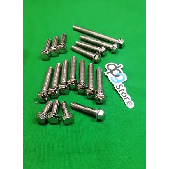 BAUT MESIN BLOCK BLOK KALTER KANAN KIRI BAK MAGNET BAK KOPLING YAMAHA YT115 KUNCI T8 CHROME