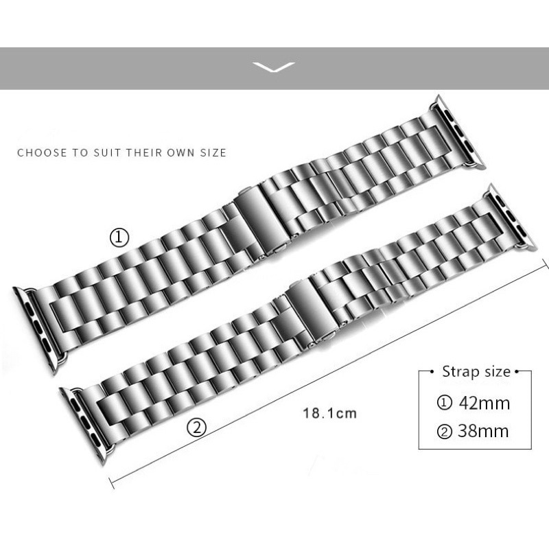 Stainless Steel Strap For watch band 40mm 44mm 5 4 3 watch strap 38mm 42mm Bracelet Sport Metal WatchBand for iWatch 3 2 1