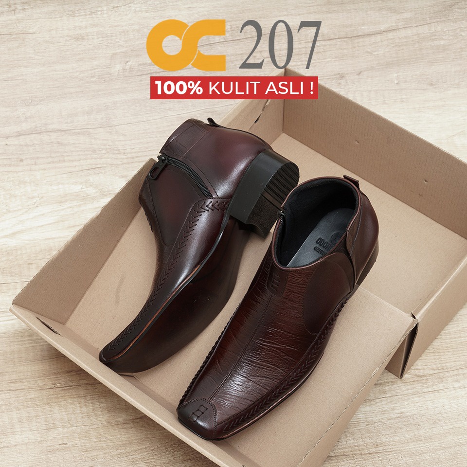 OC 207 SEPATU KANTORAN PRIA KULIT ASLI PREMIUM ODON CIBADUYUT