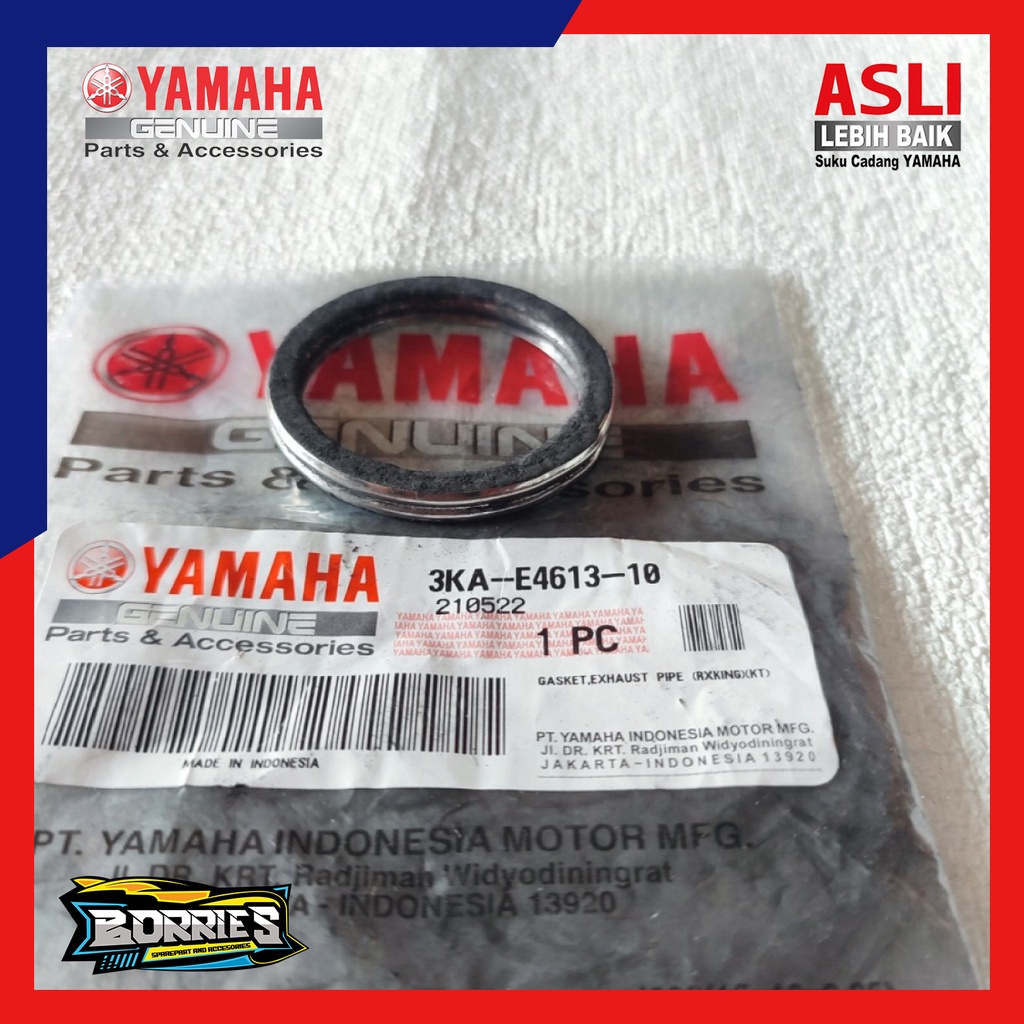 PAKING LEHER KNALPOT ATAU GASKET KNALPOT BAGIAN ATAS RX KING,RXS,YT115 ASLI ORI ORIGINAL YAMAHA YGP