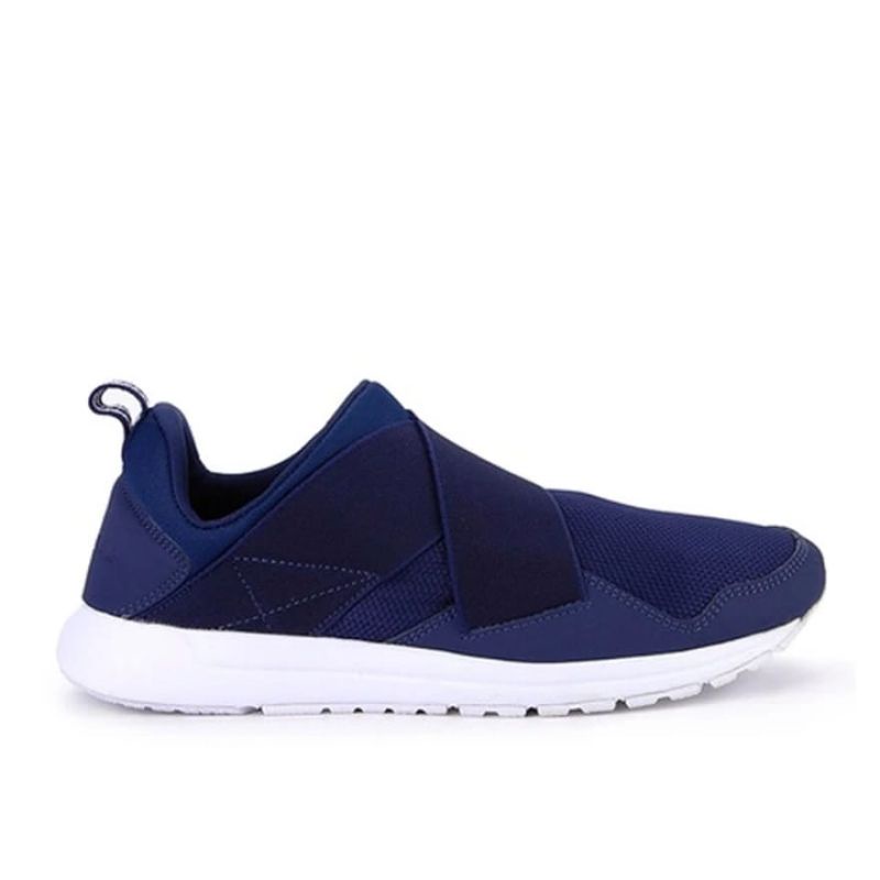 Sepatu League Navy Unisex Vault Slip On Sneakers Running Shoes Cowo Cewe Original