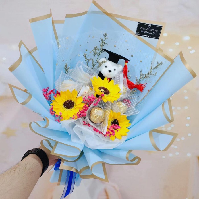 

Buket bunga wisuda - kado coklat graduation - Boneka wisuda 3B6C1W - HW011