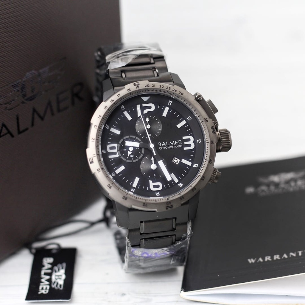 BISA COD! Jam Tangan Pria Cowok BALMER 7964 FREE BOX DAN GARANSI Tanggal Aktif Chrono Aktif Fashion Import Murah Mewah BONUS BATERAI CADANGAN!
