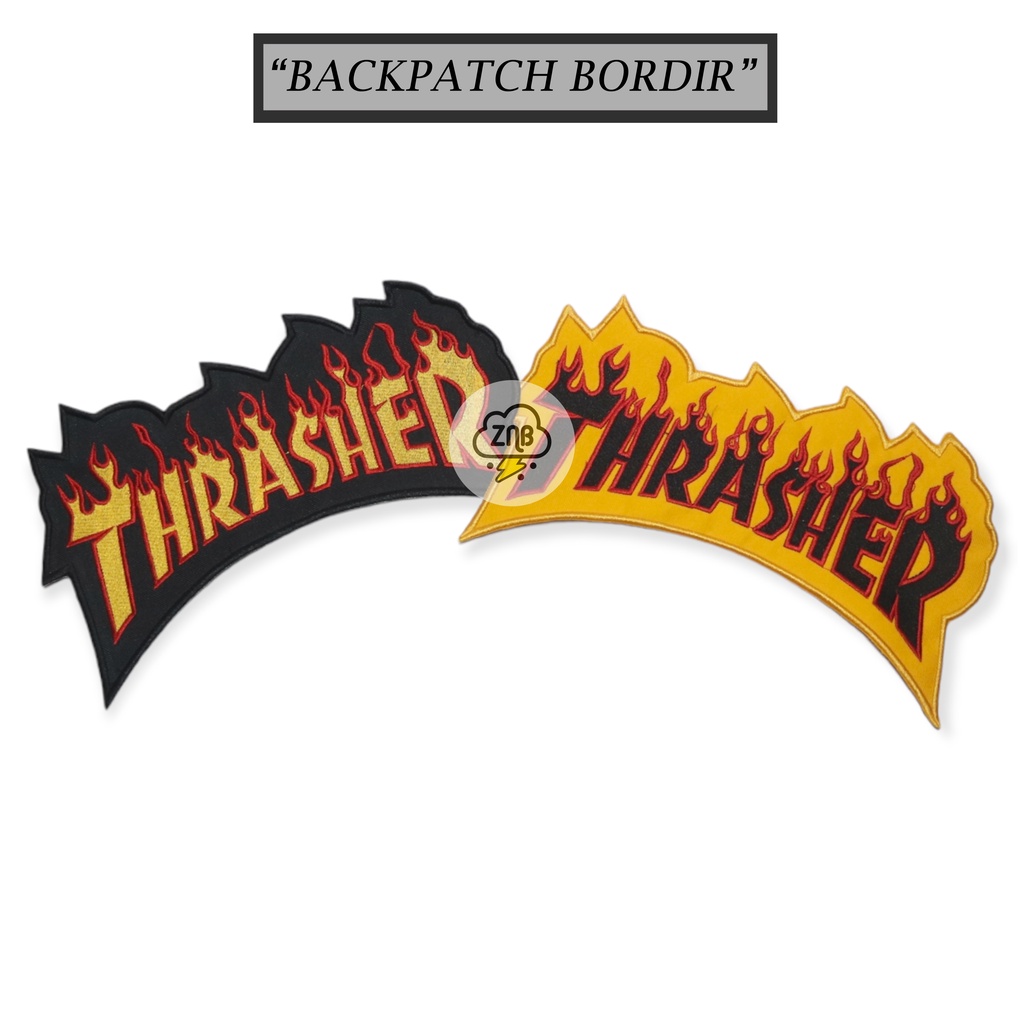 ZINBONS Backpatch back patch emblem bordir serigala thrasher besar